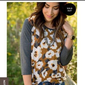 Floral Baseball Tee